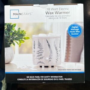 Mainstays Electric 18-Watt Botanical Decal Ceramic Wax Warmer, White
